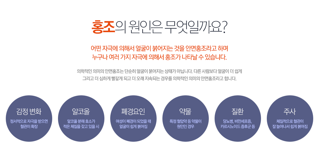 홍조의 원인은 무엇일까요?