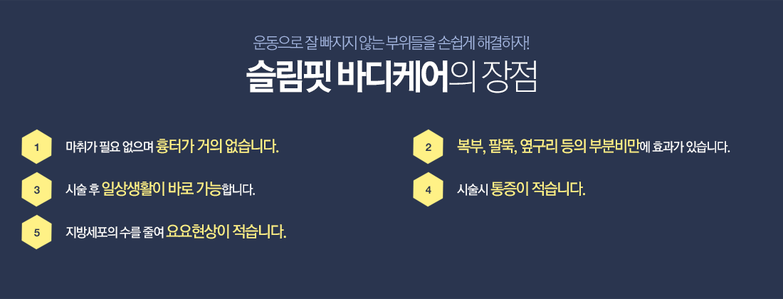 슬림핏 바디케어의 장점