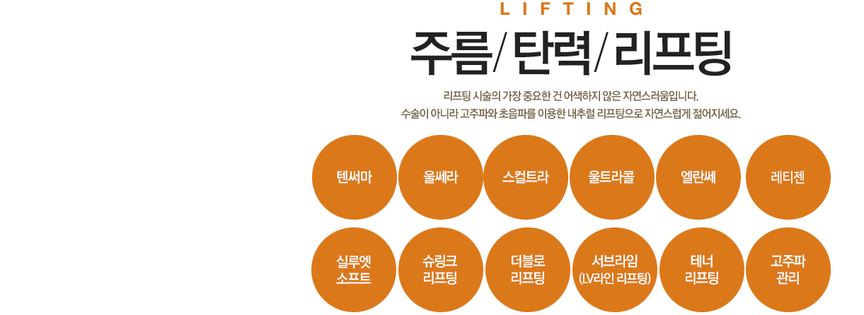 lifting 주름/탄력/리프팅